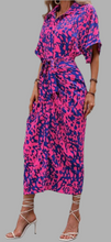 Load image into Gallery viewer, Animal Print Shirt Dress