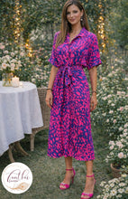 Load image into Gallery viewer, Animal Print Shirt Dress