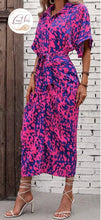 Load image into Gallery viewer, Animal Print Shirt Dress