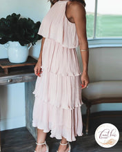 Load image into Gallery viewer, Halter Pleated Layered Dress