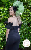 Black Ruffle Off Shoulder Dress