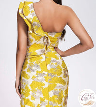 Load image into Gallery viewer, One Shoulder Jacquard Mini Dress